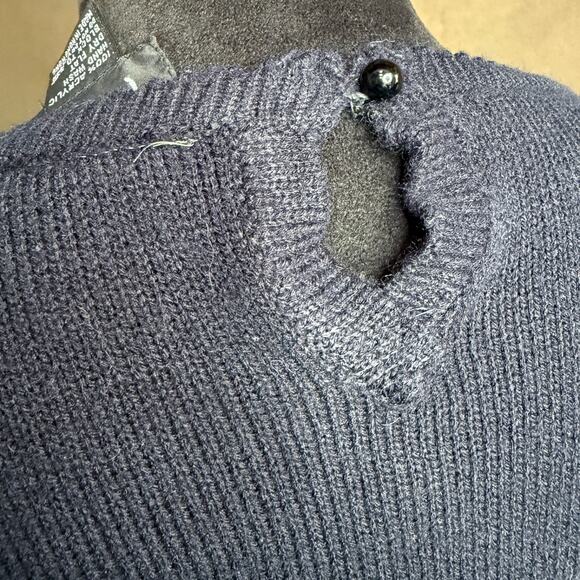 Vintage Contessa by Joyce Sequin Beaded Sweater Black Silver Argyle 1X Acrylic - Picture 6 of 10